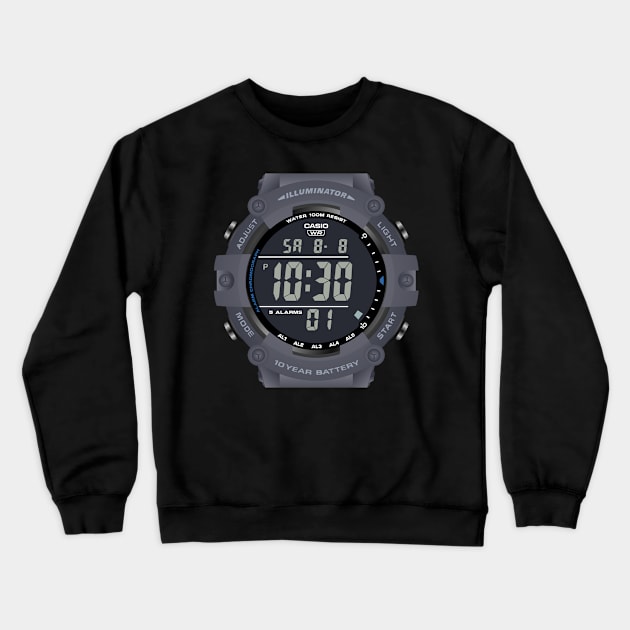 AE1500 Negative display with blue accents Crewneck Sweatshirt by RadDadArt